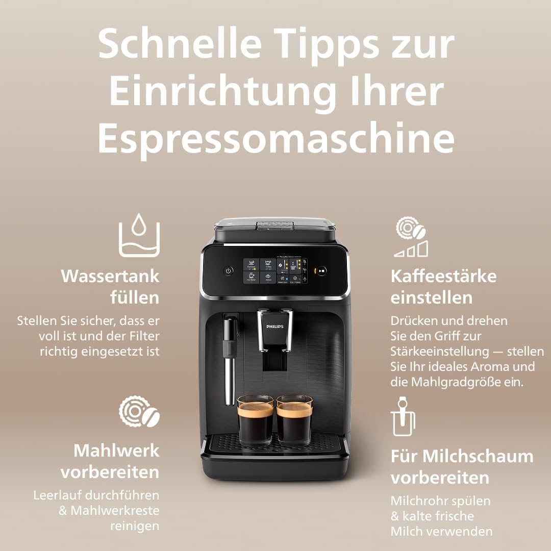 Philips 2200 Kaffeevollautomat mit Milchaufschäumer