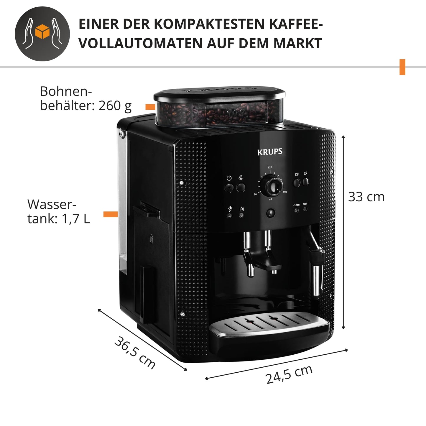 KRUPS Arabica Picto Coffee Machine Black