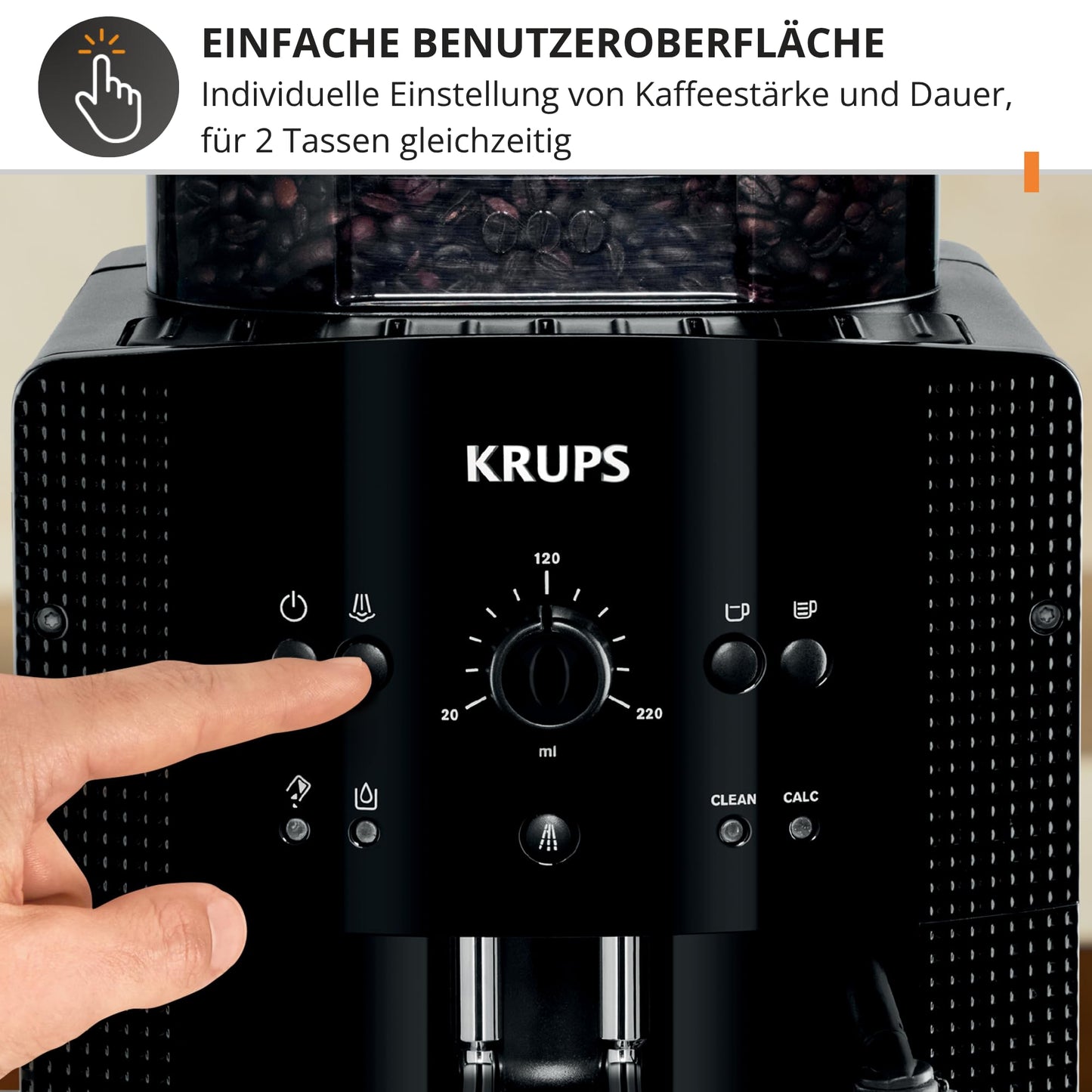 KRUPS Arabica Picto Coffee Machine Black